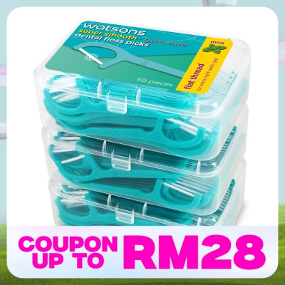 WATSONS Mint Flat Dental Floss 50'sx3Box