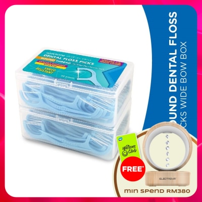WATSONS - Round Dental Floss Picks Wide Bow Box 50's x 2
