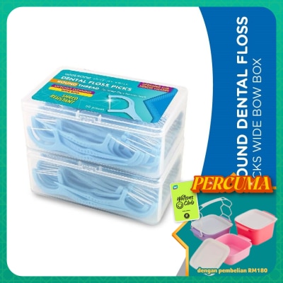 WATSONS - Round Dental Floss Picks Wide Bow Box 50's x 2