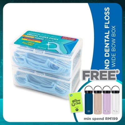 WATSONS Round Dental Floss Picks Wide Bow Box 50's x 2