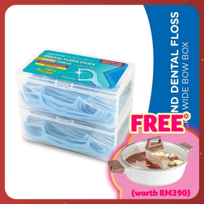 WATSONS Round Dental Floss Picks Wide Bow Box 50's x 2