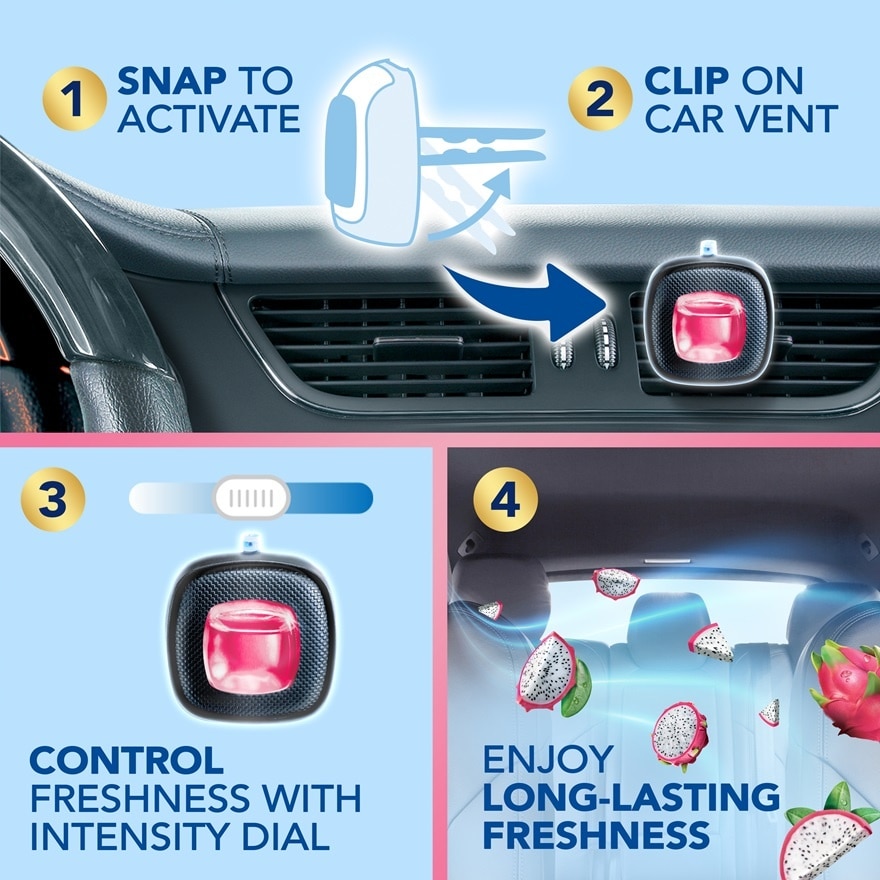 Air Freshener Thai Dragon Fruit Car Mini Clip 2.2 ml