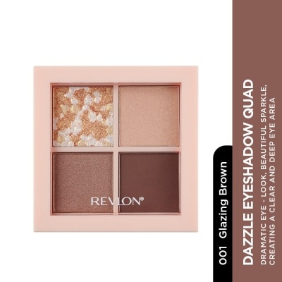 REVLON Dazzle Eyeshadow Quad 001 Glazing Brown