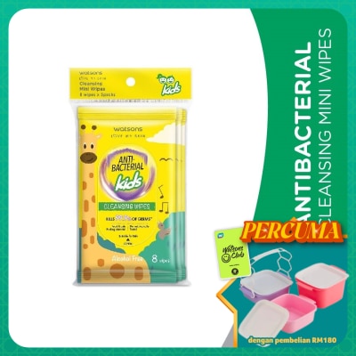 WATSONS - Antibacterial Cleansing Mini Wipes
