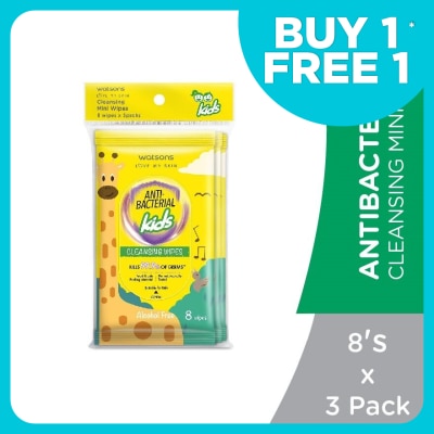 WATSONS Antibacterial Cleansing Mini Wipes