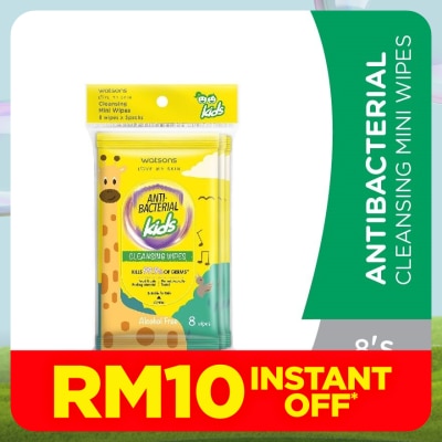 WATSONS Antibacterial Cleansing Mini Wipes