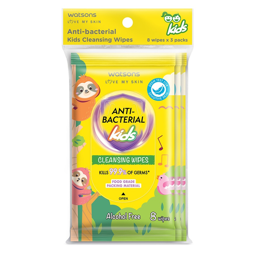 Antibacterial Cleansing Mini Wipes 8sx3 image