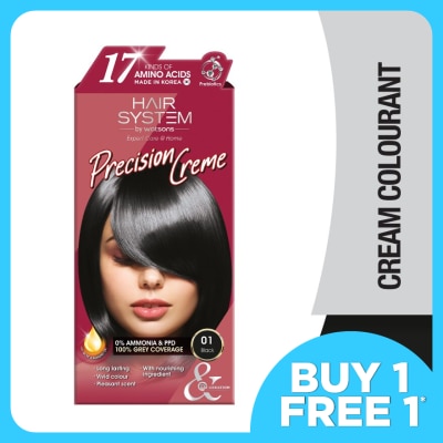 HAIR SYSTEM BY WATSONS Hair Cream Colourant 01 Black 1s