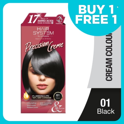 HAIR SYSTEM BY WATSONS Hair Cream Colourant 01 Black 1s