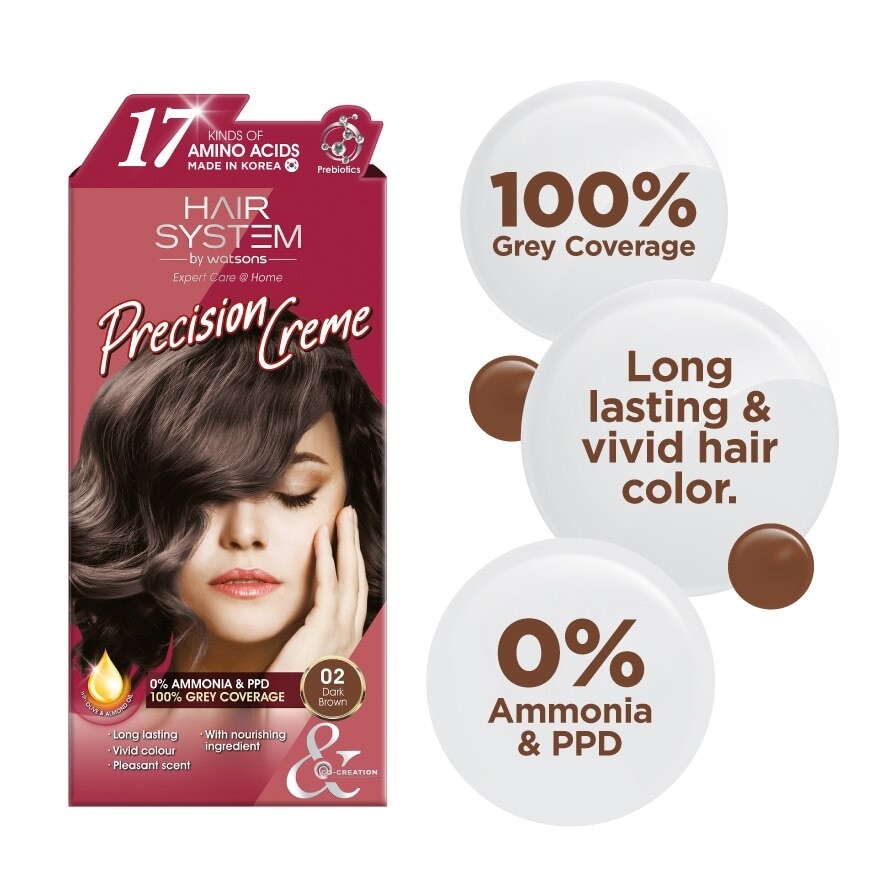 Hair Cream Colourant 02 Dark Brown 1s