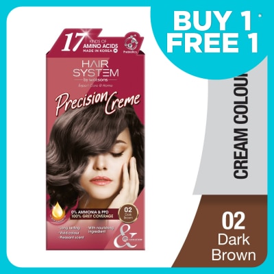 HAIR SYSTEM BY WATSONS Hair Cream Colourant 02 Dark Brown 1s