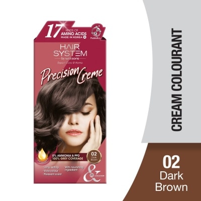 HAIR SYSTEM BY WATSONS Hair Cream Colourant 02 Dark Brown 1s