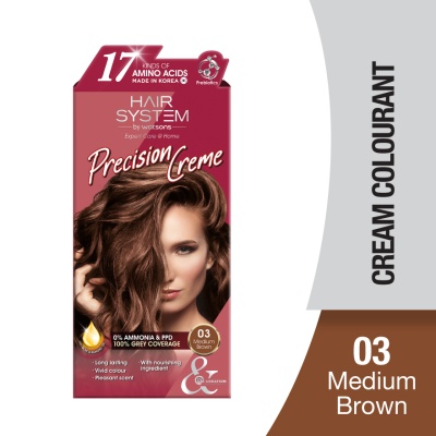 HAIR SYSTEM BY WATSONS - Hair Cream Colourant 03 Medium Brown 1s image