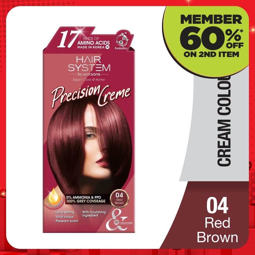 Hair Cream Colourant 04 Red Brown 1s