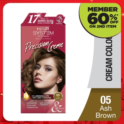HAIR SYSTEM BY WATSONS Hair Cream Colourant 05 Light Brown (Ash) 1s