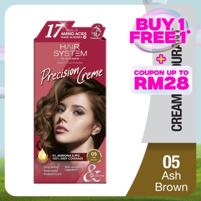 HAIR SYSTEM BY WATSONS Hair Cream Colourant 05 Light Brown (Ash) 1s