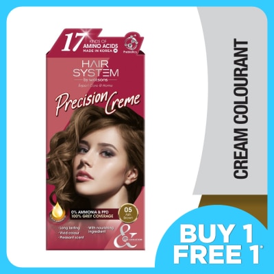 HAIR SYSTEM BY WATSONS Hair Cream Colourant 05 Light Brown (Ash) 1s