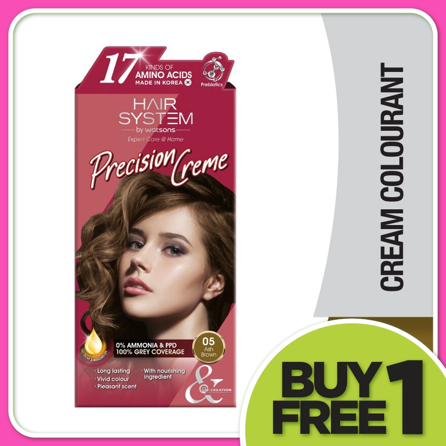 Hair Cream Colourant 05 Light Brown (Ash) 1s