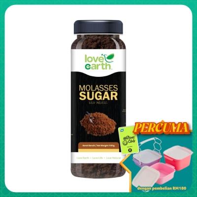 LOVE EARTH -  Unrefined Molasses Sugar 550G