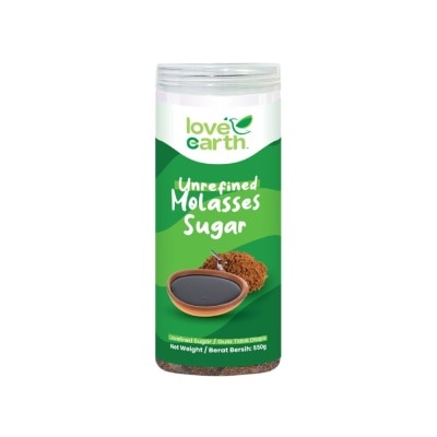 LOVE EARTH -  Unrefined Molasses Sugar 550G