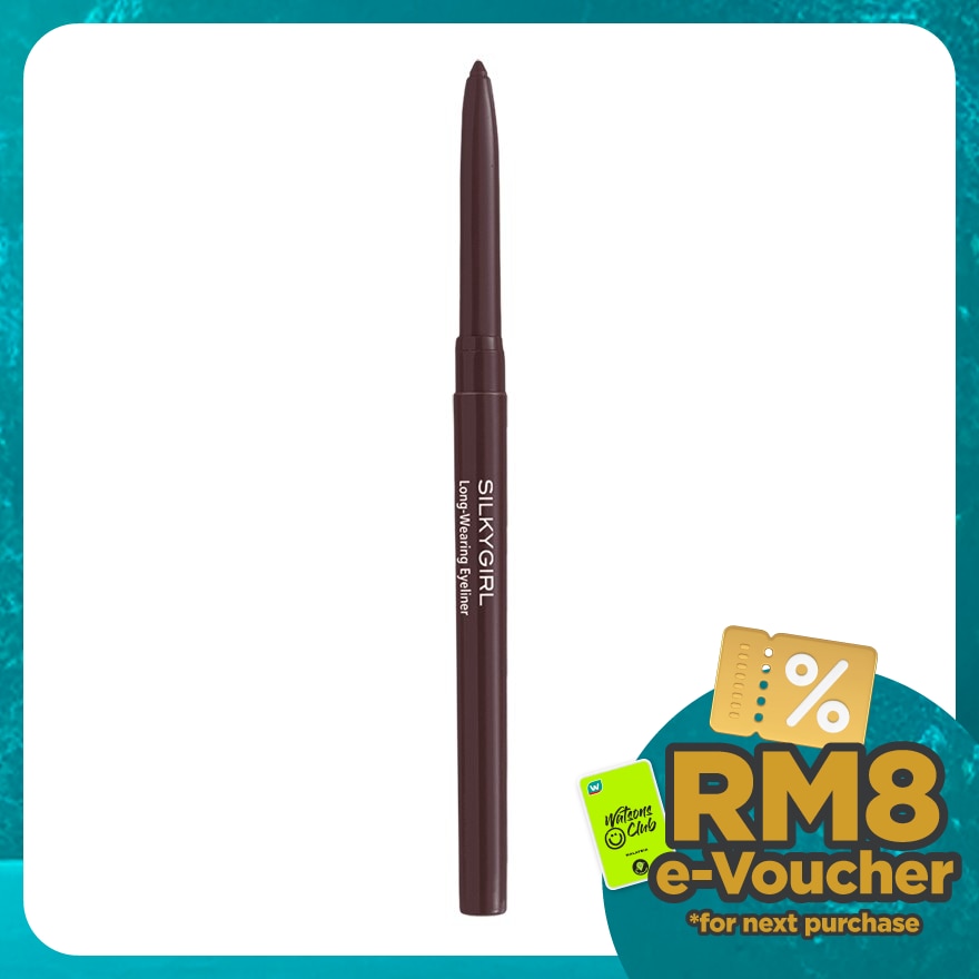 SILKYGIRL Long Wearing Eyeliner 01 Black Brown 1pc
