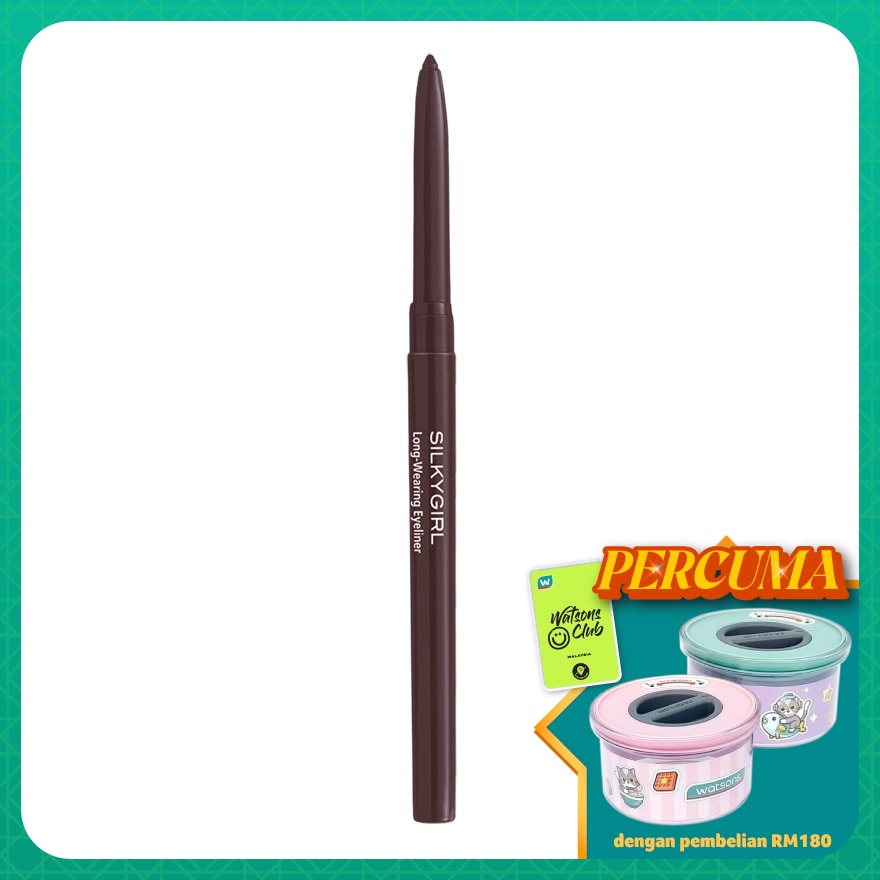 SILKYGIRL Long Wearing Eyeliner 01 Black Brown 1pc