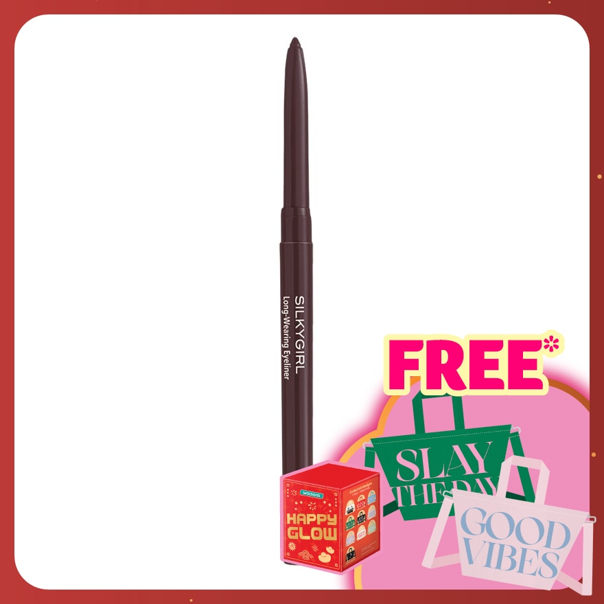 SILKYGIRL Long Wearing Eyeliner 01 Black Brown 1pc