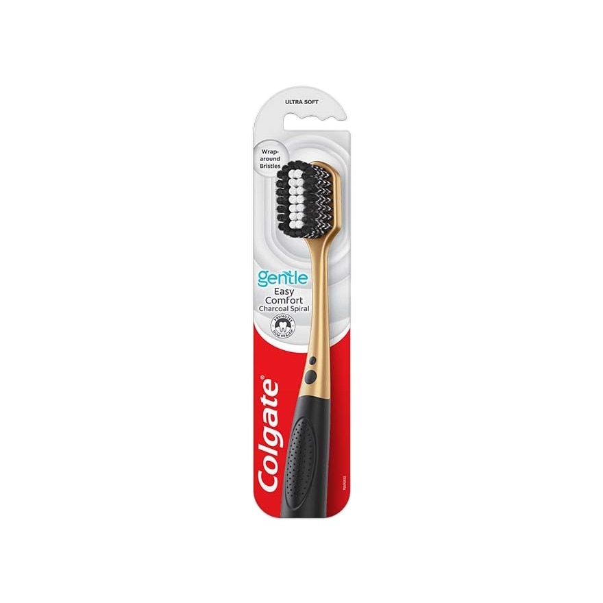Colgate Easy Comfort Charcoal Spiral Toothbrush 1s (Super Soft Bristles)