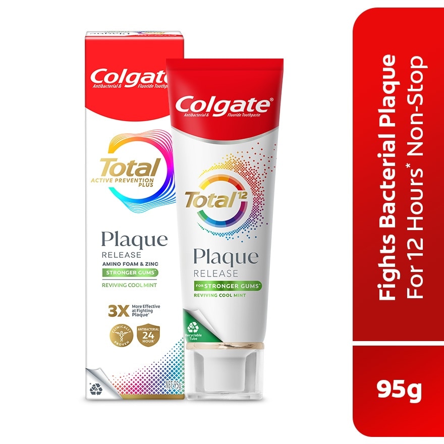Colgate Total Plaque Release Reviving Cool Mint Toothpaste 95g