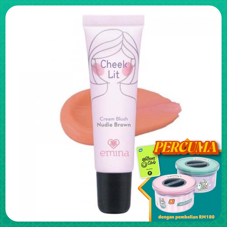 EMINA Cheek Lit Cream Blush Nudie Brown 10 ml