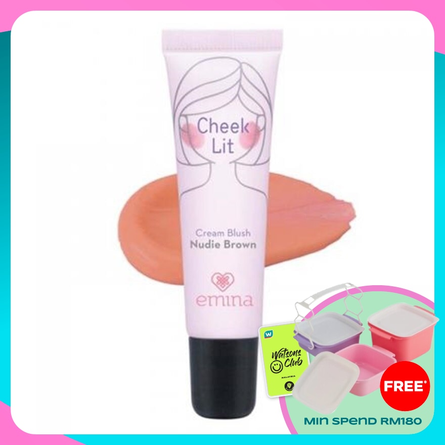 EMINA Cheek Lit Cream Blush Nudie Brown 10 ml