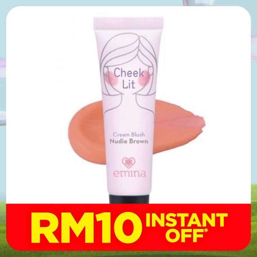 EMINA Cheek Lit Cream Blush Nudie Brown 10 ml