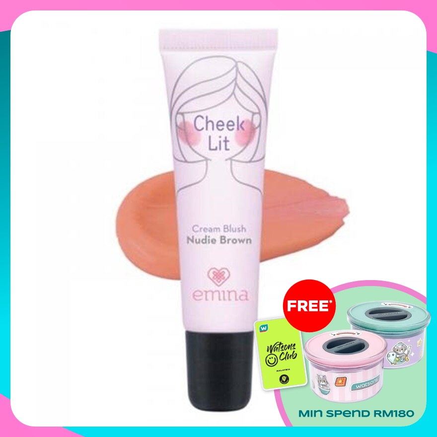 EMINA Cheek Lit Cream Blush Nudie Brown 10 ml