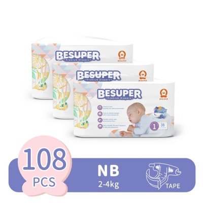 BESUPER Baby Diaper Tape Public Version NB 36S x 3