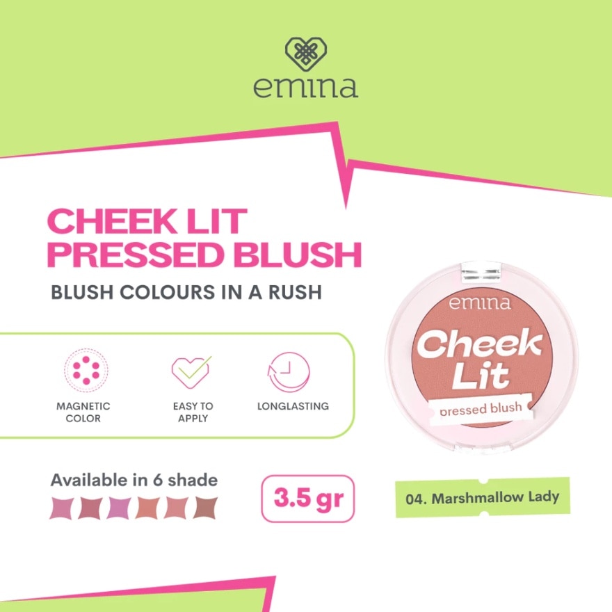 Cheek Lit Pressed Blush Marshmallow Lady 3.5 gr (Pc(s))