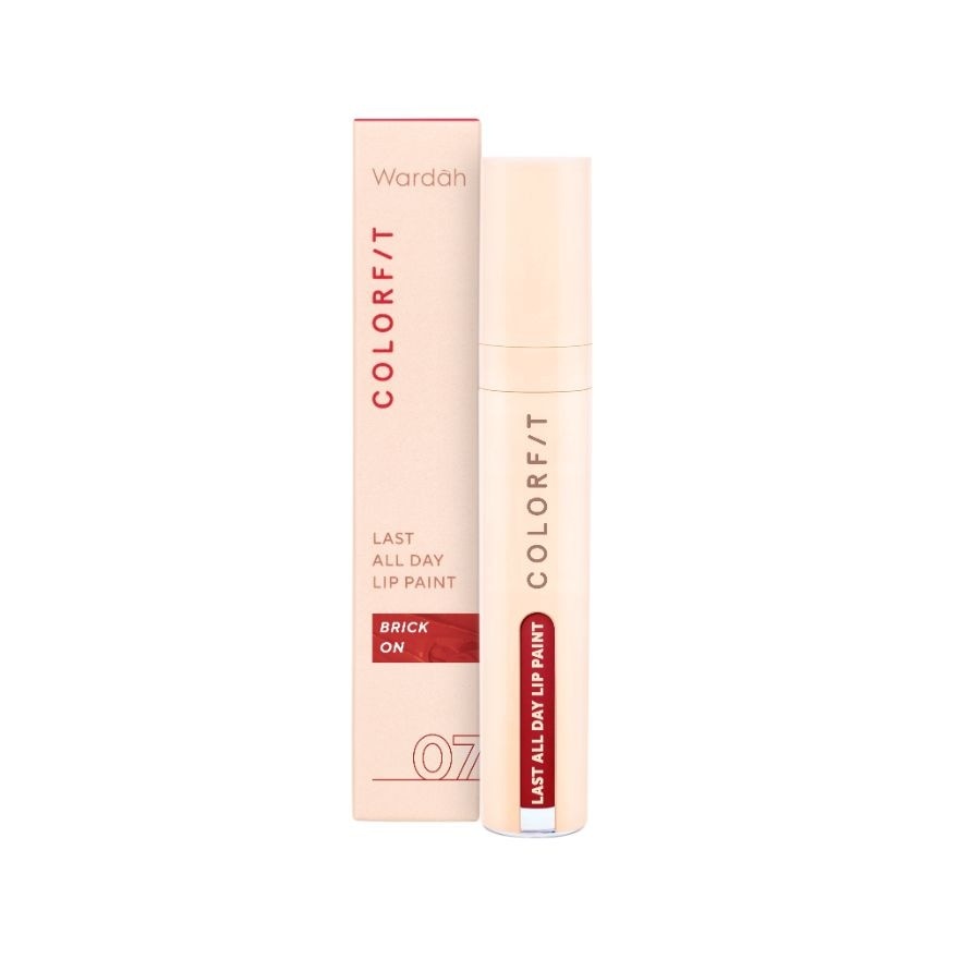 Wardah Colorfit Last All Day Lip Paint 07 Brick On 4.2 g