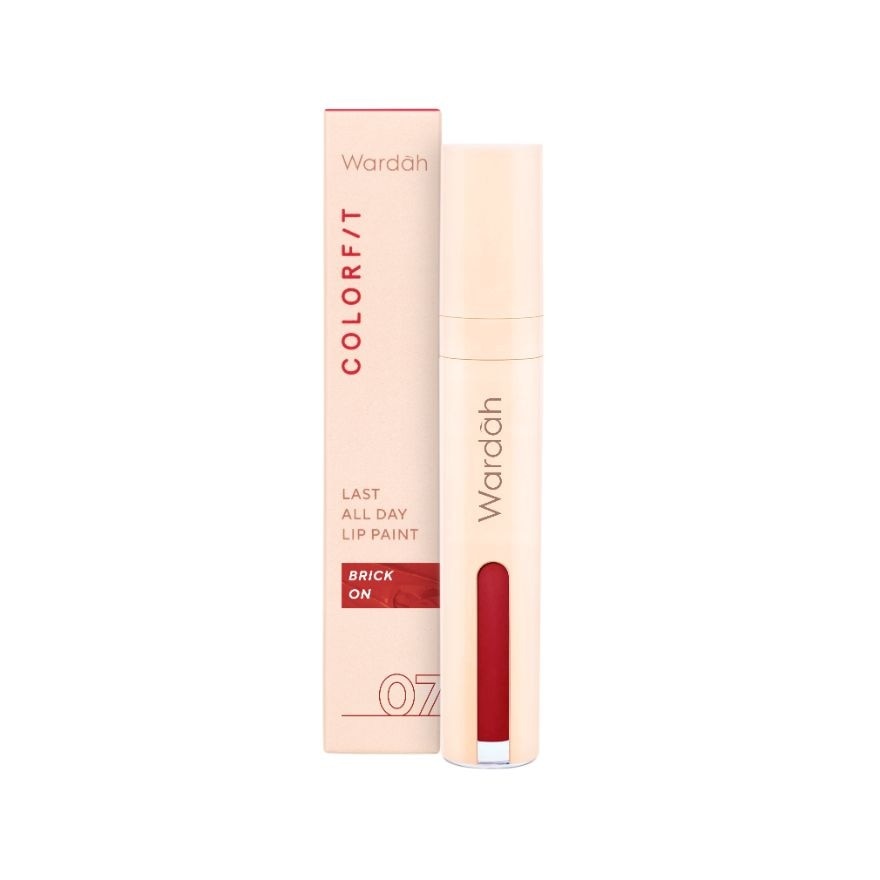 Wardah Colorfit Last All Day Lip Paint 07 Brick On 4.2 g
