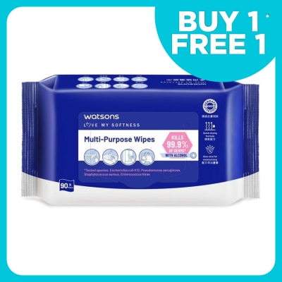 WATSONS Multi-Purpose Wipes with Alcohol 90s