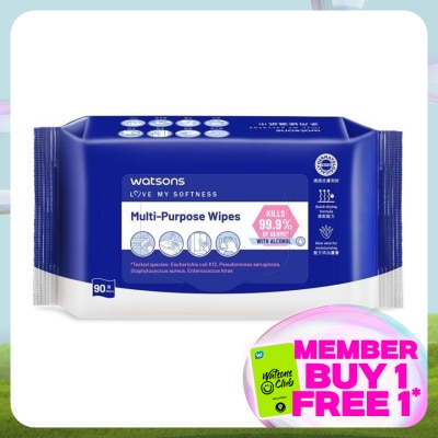 WATSONS Multi-Purpose Wipes with Alcohol 90s