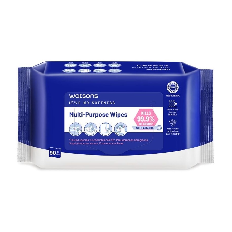 Multi-Purpose Wipes with Alcohol 90s image