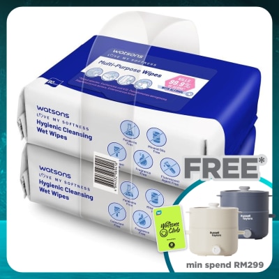 WATSONS Multi-Purpose Wipes 90sx2