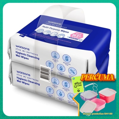 WATSONS - Multi-Purpose Wipes 90sx2