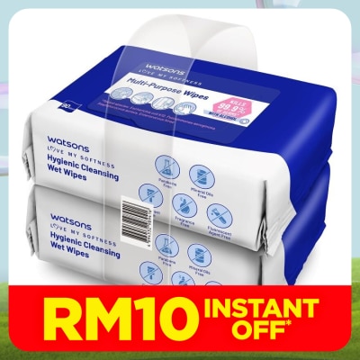 WATSONS Multi-Purpose Wipes 90sx2