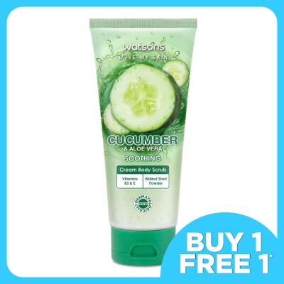 WATSONS Cucumber & Aloe Vera Cream Body Scrub 200g