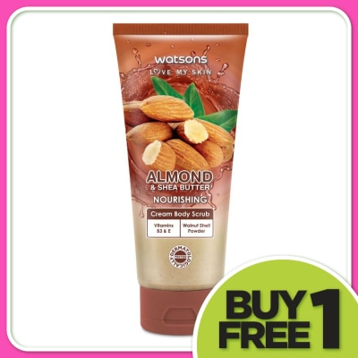 WATSONS Almond & Shea Butter Cream Body Scrub 200g