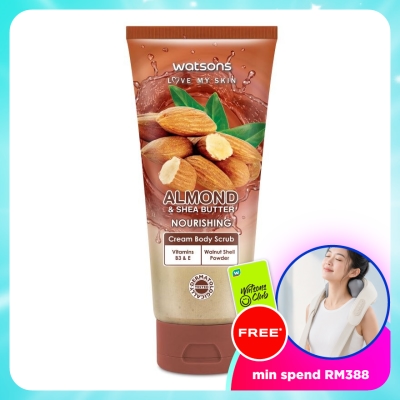 WATSONS - Almond & Shea Butter Cream Body Scrub 200g