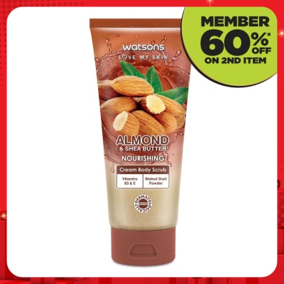 WATSONS Almond & Shea Butter Cream Body Scrub 200g