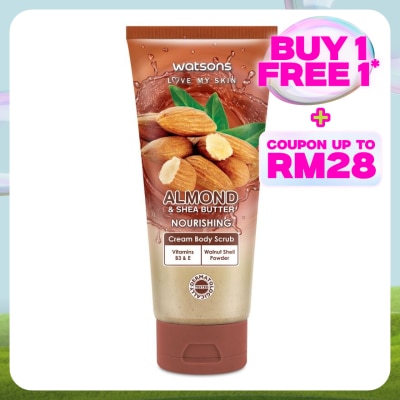 WATSONS Almond & Shea Butter Cream Body Scrub 200g