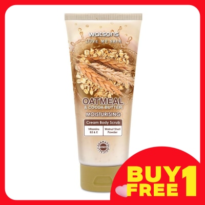 WATSONS Oatmeal & Cocoa Butter Cream Body Scrub 200g