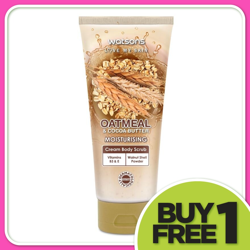 Oatmeal & Cocoa Butter Cream Body Scrub 200g